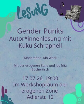 Lesung "Gender Punks" am 17.7.2026 19:00 mit Kuku Schrapnell - 