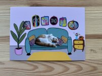 Postkarte its ok to do no thing von glitza glitza