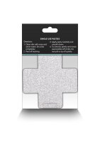 Nippelsticker Kreuz  rot/silber