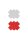 Nippelsticker Kreuz  rot/silber