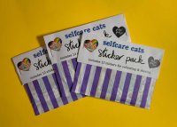 sticker pack selfcare cats von glitza glitza