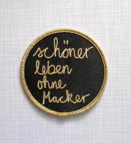 embroidered patch live more beautifully without macker by glitza glitza