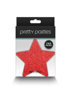 Nippelsticker 8pasties) 2 Paar Stern rot/silber