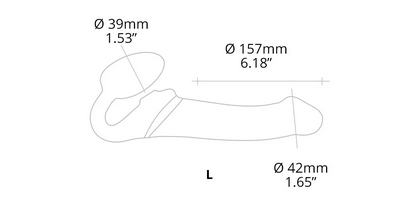 Strapless Strap-on bendable von strap-on-me rosa L