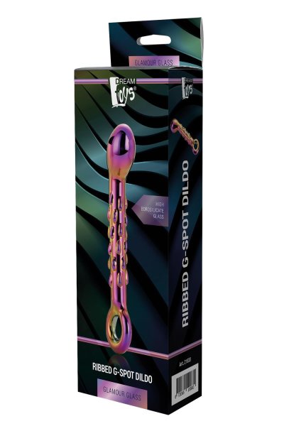 G-Spot Dildo 'Glamour Glass Ribbed' by Dream Toys