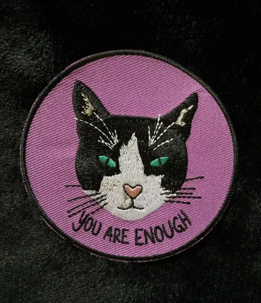 embroidered patch "you are enough" by glitza glitza
