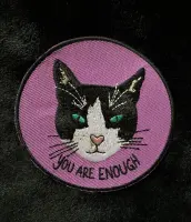 gestickter patch "you are enough" von glitza...